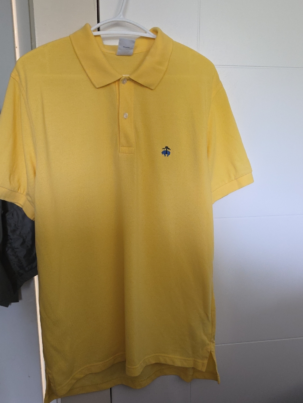 Brooks Brothers Bright Yellow Polo with Blue Embroidered Logo